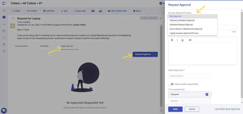 assigning-the-approval-worflow-for-a-ticket-desk365