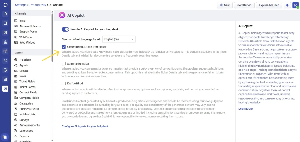 desk365-ai-copilot-enable-generate-kb-article-feature