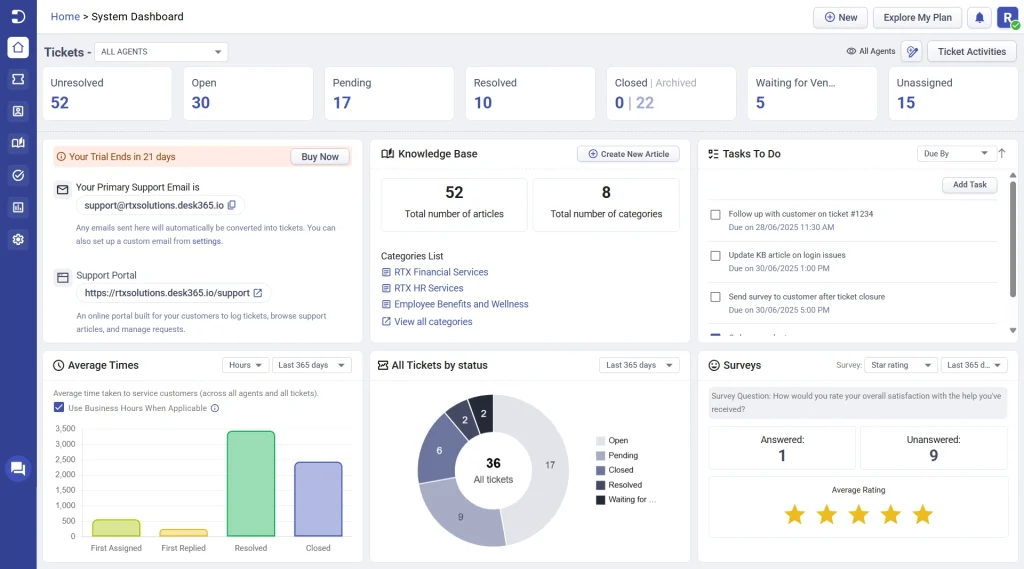 desk365-helpdesk-home-tab-dashboard