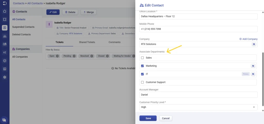 associating-contact-and-department-desk365