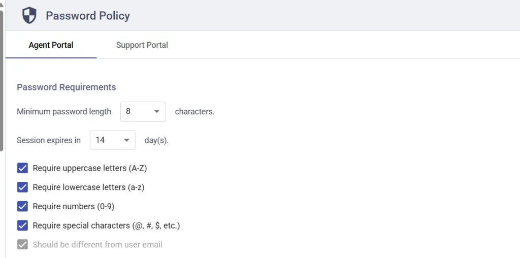 configuring-password-for-agent-portal