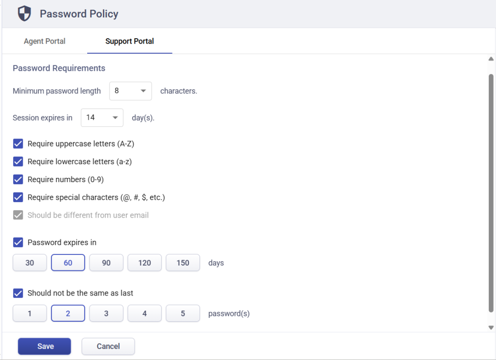 configuring-password-policy-for-support-portal-desk365