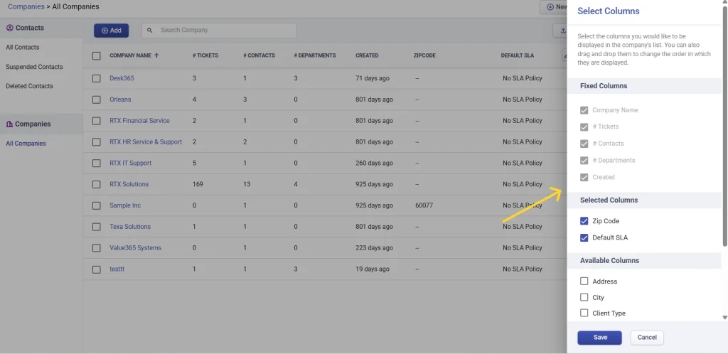 customize-companies-list-column-desk365