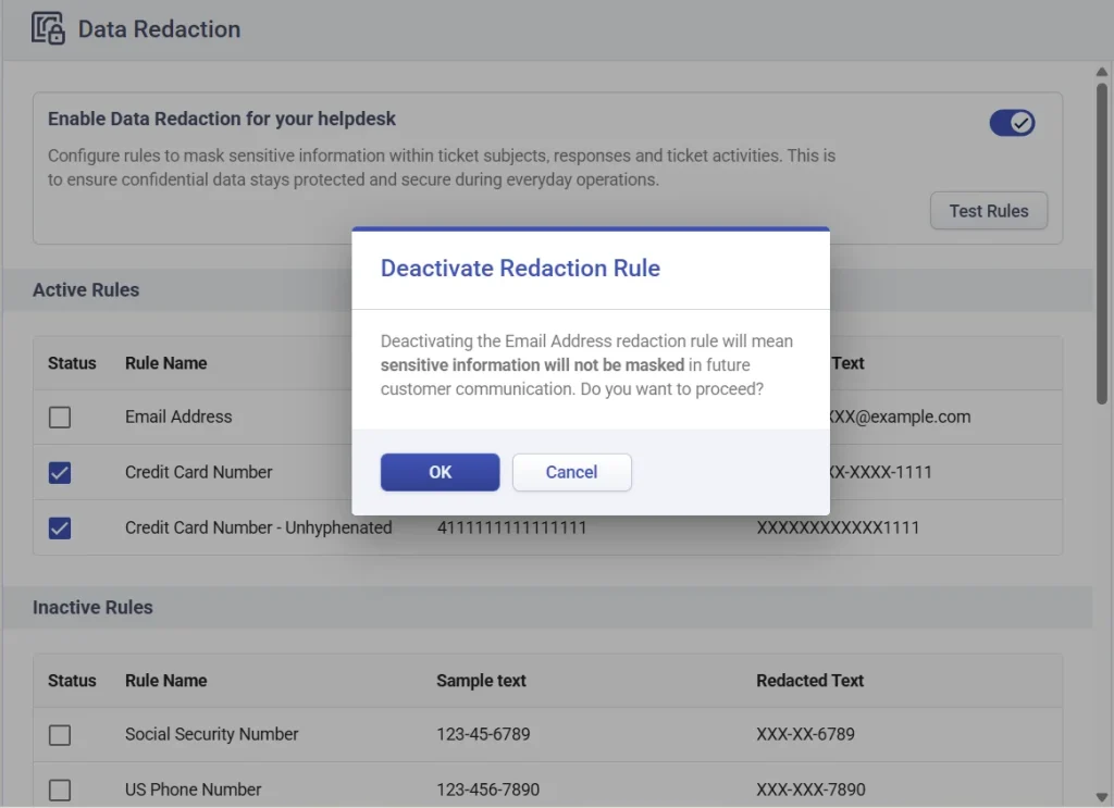 deactivating-the-redaction-rule