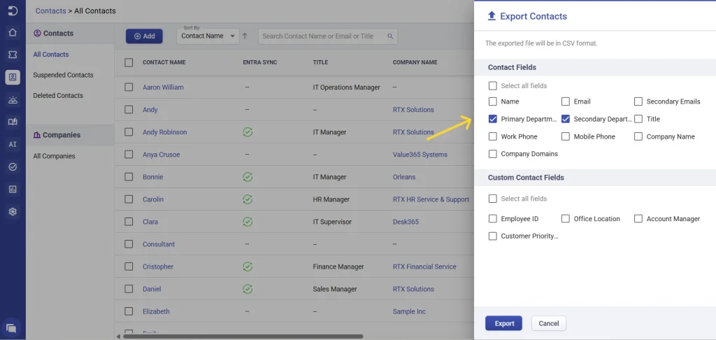 departments-in-exports-desk365