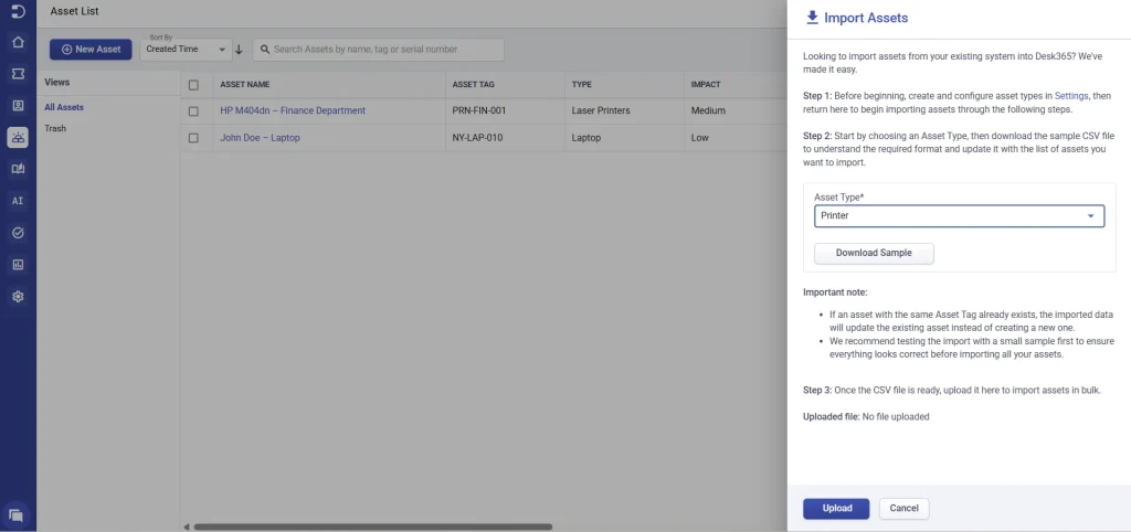 import-assets-desk365