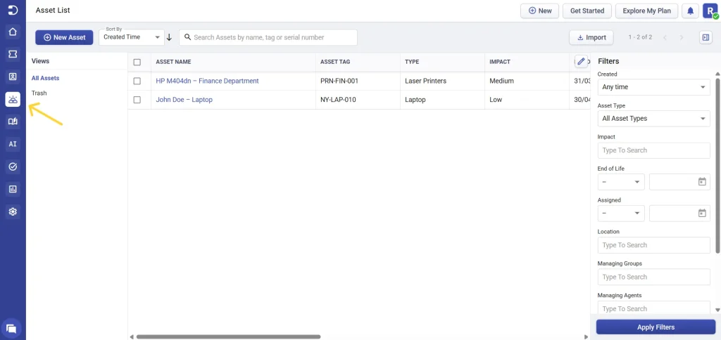 viewing-all-assets-created-in-asset-lst-desk365