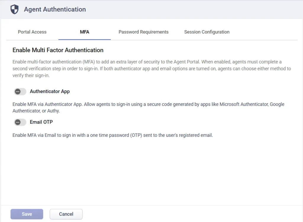 agent-authentication-using-multi-factor-authentication