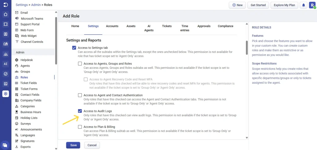 configuring-role-access-for-audit-logs-in-desk365