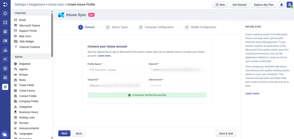 desk365-intune-connection-verification
