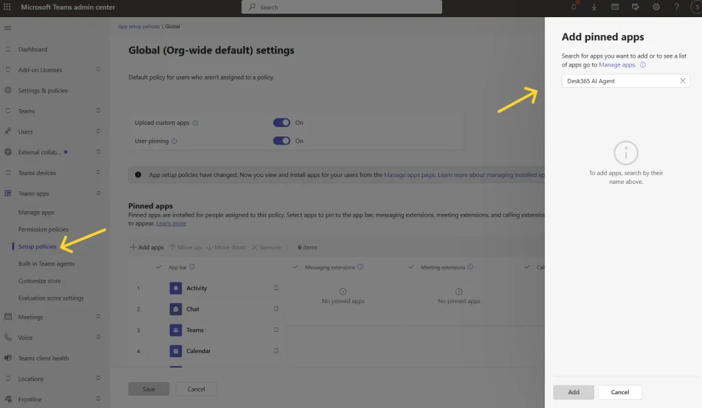 how-to-pin-desk365-ai-agent-in-microsoft-teams